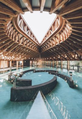 Thermes de Vals-les-Bains - Cure et Spa en Ardèche - Spa Séquoia Redwood - Bassins du Séquoia